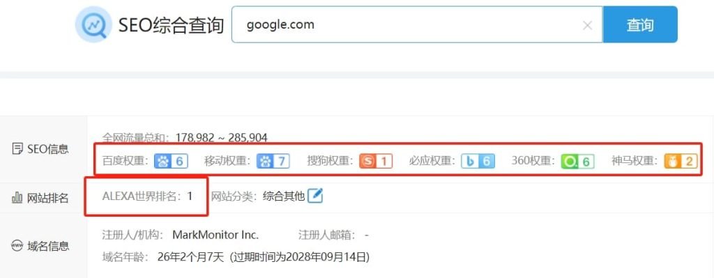 站长工具网站 排名查询